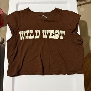 H&M Brown Wild West Crop Top